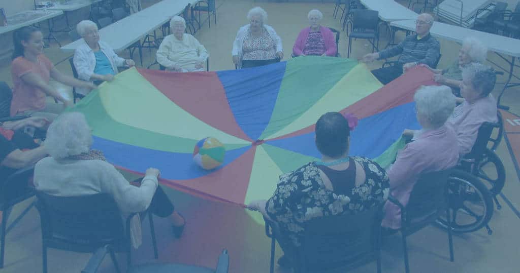 photo of a group of residents participating in physical activity