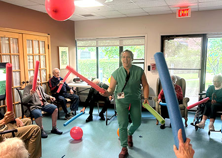 photo: elders exercise group