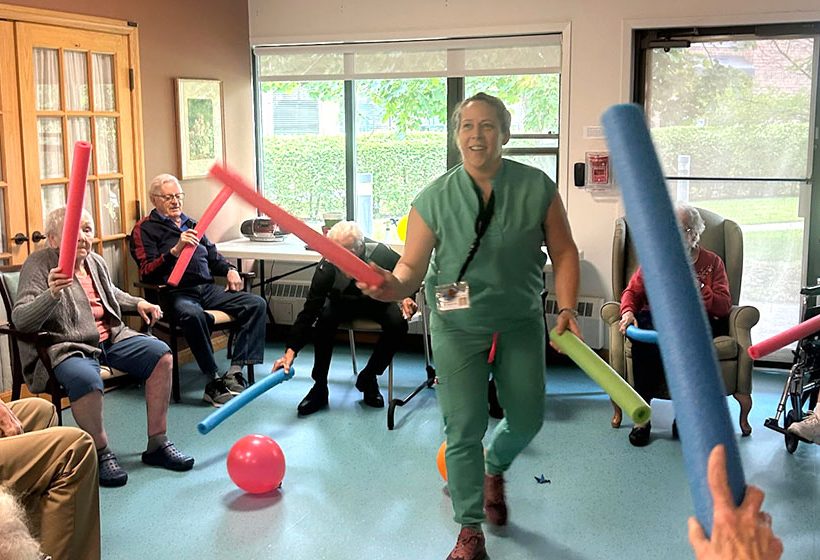 photo: elders exercise group