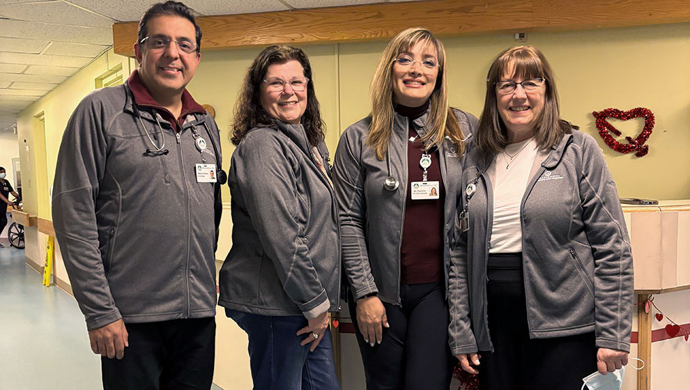 photo: Dr Ali Ziaee, Director of Care Dianne Tennant, Dr Helia Ghanean, CEO Linda Tracey